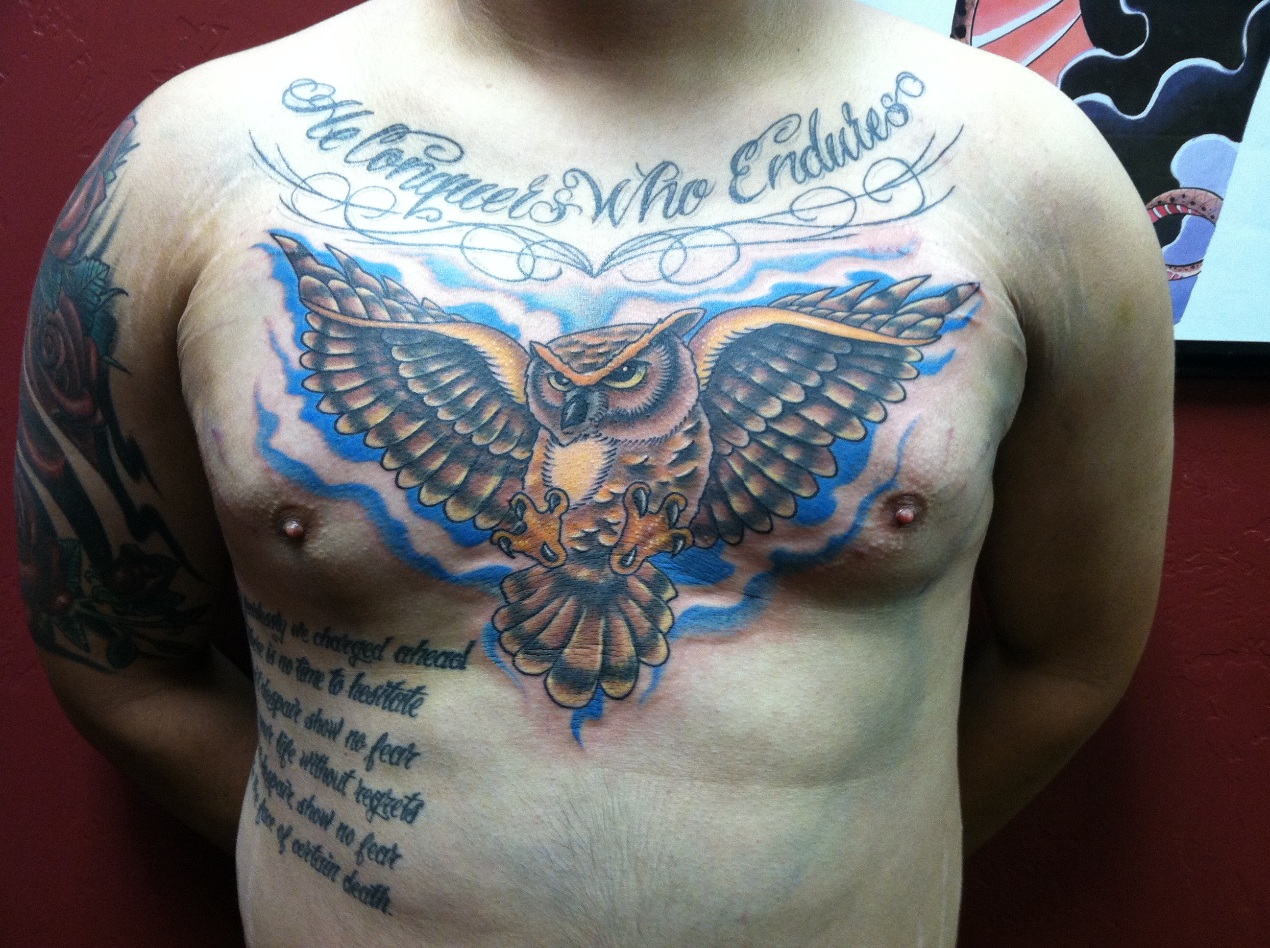 Custom_Color_swooping_owl_chest_tattoo_by_David_Meek_Tattoos_Tucson_Arizona